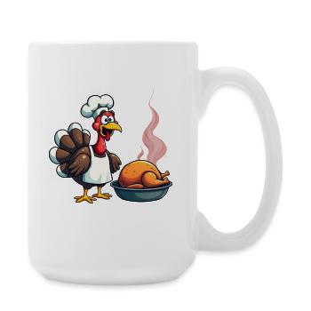 Thanksgiving Turkey Cook - Large Mug 440 ml - white - Right