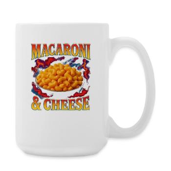 Makkaroni und Käse Lieblingsessen Seltsam 90er - Große Tasse 440 ml - Weiß - Rechts