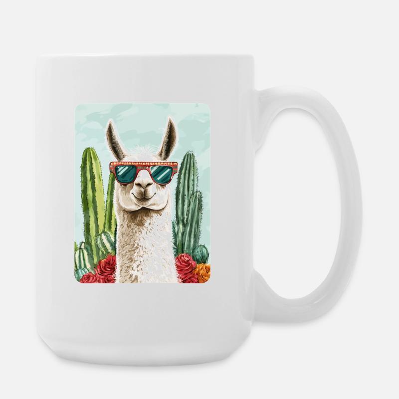 Lama - Große Tasse 440 ml - Weiß