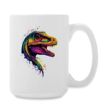 Raptor Vélociraptor Dinosaure Dino Raptors - Grande tasse 440 ml - blanc - Droite