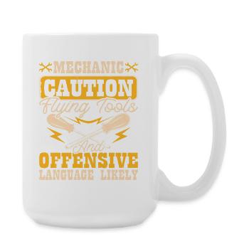 Car Mechanic Mechatronics Technician Screwdriver Gift - Large Mug 440 ml - white - Right
