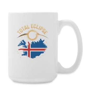Totale Sonnenfinsternis Island 2026 - Große Tasse 440 ml - Weiß - Rechts