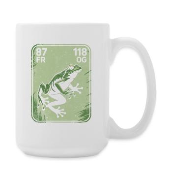 Frosch Vintage Postkarte Grün - Große Tasse 440 ml - Weiß - Rechts