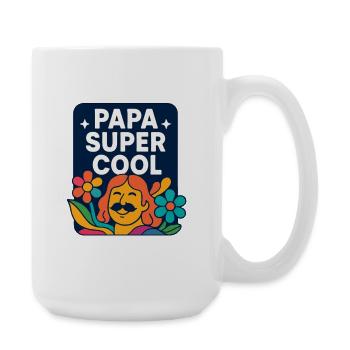 Papa Super Cool - Fête des Pères - Anniversaire - Grande tasse 440 ml - blanc - Droite