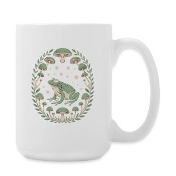 Grenouille et champignons avec ciel étoilé - Grande tasse 440 ml - blanc - Droite