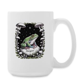 Stargazer Frog and Mushrooms Night - Large Mug 440 ml - white - Right