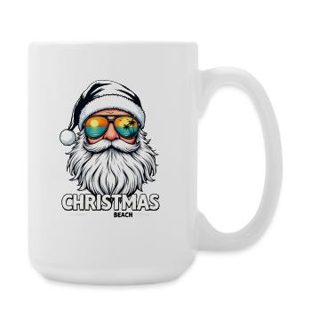 Weihnachten Am Strand Christmas At The Beach - Große Tasse 440 ml - Weiß - Rechts