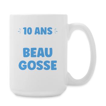 10 years old already handsome kid - Large Mug 440 ml - white - Right