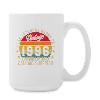 1996 Vintage Retro Birthday Gift - Large Mug 440 ml - white - Right