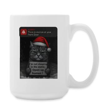 Chat Noël avec des chats drôles - Grande tasse 440 ml - blanc - Droite