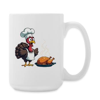 Thanksgiving Turkey Cook - Large Mug 440 ml - white - Right