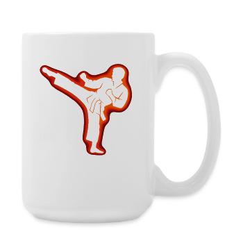 Karate, Karate Fighter, Martial Arts, Taekwondo - Large Mug 440 ml - white - Right