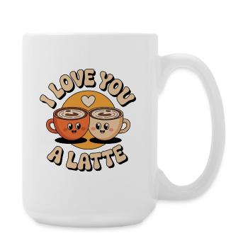 I Love You A Latte - Large Mug 440 ml - white - Right