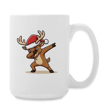 Weihnachts Rentier Dab Design - Große Tasse 440 ml - Weiß - Rechts