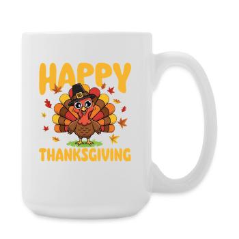 Happy Thanksgiving Autumn Harvest Blend - Large Mug 440 ml - white - Right