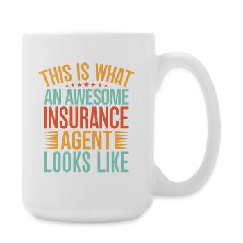 Insurance Agent This Awesome Looks Like Funny - Large Mug 440 ml - white - Right