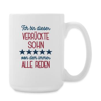 I'm this crazy son birthday sons - Large Mug 440 ml - white - Right