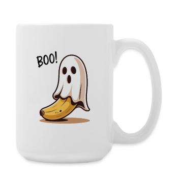 Banana Ghost Halloween - Large Mug 440 ml - white - Right