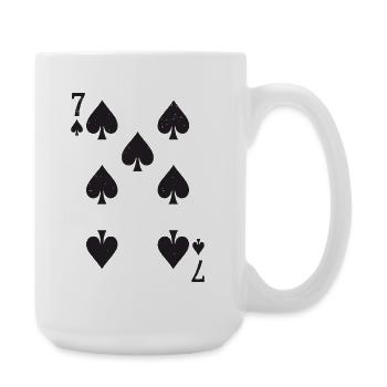 Sieben Spades Hearts Muster Pik - Große Tasse 440 ml - Weiß - Rechts