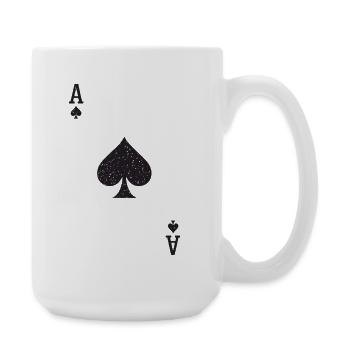 Ace of Spades Minimal Print - Large Mug 440 ml - white - Right