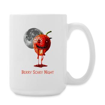 Strawberry Halloween Berry Scary Night - Large Mug 440 ml - white - Right