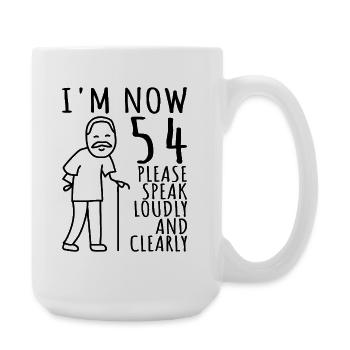 54th Birthday 54er 54th I'm 54th Now 54 Years - Large Mug 440 ml - white - Right