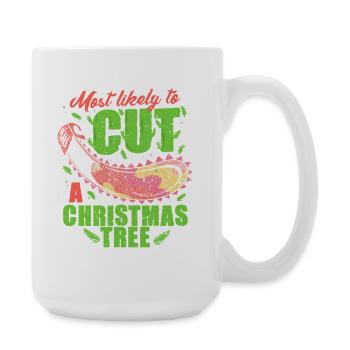 Christmas Tree Grower Likely Cut Christmas Tree - Large Mug 440 ml - white - Right