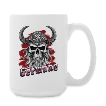 Crâne Viking Crâne Germanique - Grande tasse 440 ml - blanc - Droite