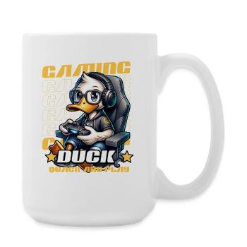 Ente im Gaming Style - Große Tasse 440 ml - Weiß - Rechts