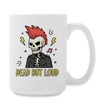 Squelette punk mort mais bruyant - Grande tasse 440 ml - blanc - Droite