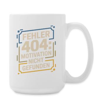 Error 404: Motivation not found - Large Mug 440 ml - white - Right