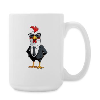 Dress Chicken : Chic d’affaires - Grande tasse 440 ml - blanc - Droite