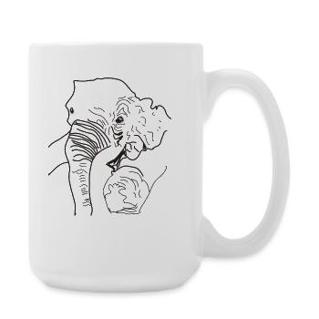 Elephant found Thailand - Large Mug 440 ml - white - Right