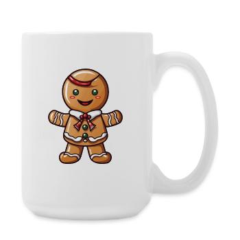 Christmas Gingerbread Baking Cookie - Large Mug 440 ml - white - Right