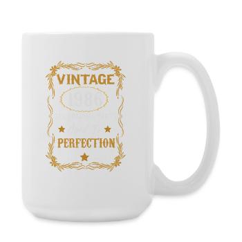 Vintage 1986 Vintage Born Retro Birthday - Large Mug 440 ml - white - Right