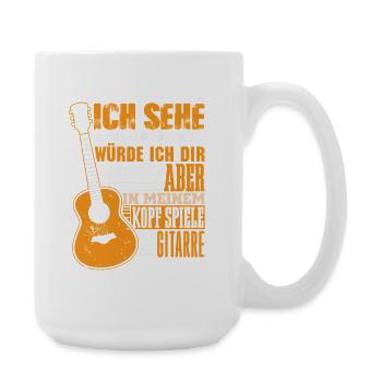 Guitare Guitariste Musicien Guitariste - Grande tasse 440 ml - blanc - Droite