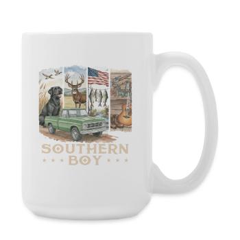 Southern Boy Labrador Duck Hunting Scene - Large Mug 440 ml - white - Right