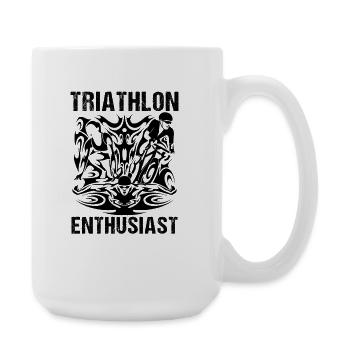 Triathlon Natation Cyclisme Course à pied Sports vintage - Grande tasse 440 ml - blanc - Droite