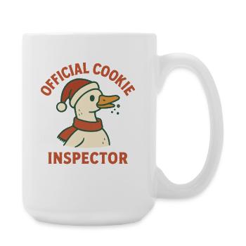 Funny Goose Santa Christmas Official Cookie - Large Mug 440 ml - white - Right