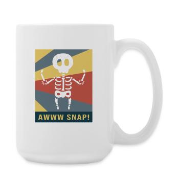 Fracture du bras Fracture osseuse du squelette d’Halloween - Grande tasse 440 ml - blanc - Droite