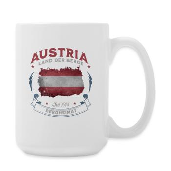 Austria Land of the Mountains – Austria Flag - Large Mug 440 ml - white - Right