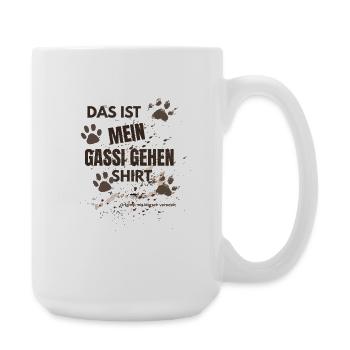 Walking Shirt – T-Shirt with Paws & Mud - Large Mug 440 ml - white - Right