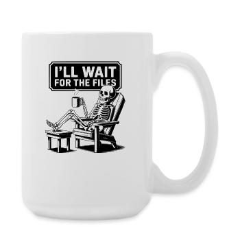 Waiting Skeleton Meme Project Manager Office - Large Mug 440 ml - white - Right