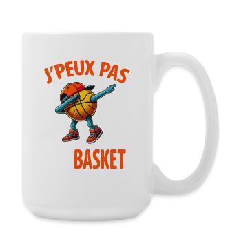 Ich kann nicht Basketball haben, Humor, Basketball - Große Tasse 440 ml - Weiß - Rechts