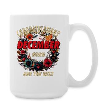 FÉLICITATIONS DÉCEMBRE - Grande tasse 440 ml - blanc - Droite