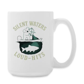 Silent Waters Loud Hits Angler Adventure - Large Mug 440 ml - white - Right