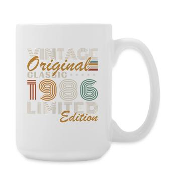 1986 Vintage Rétro Cadeau D'anniversaire - Grande tasse 440 ml - blanc - Droite