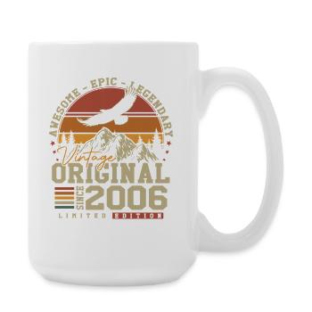 Original 2006 Vintage Vintage Birthday Retro - Large Mug 440 ml - white - Right