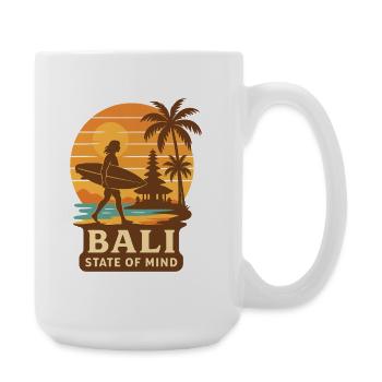 Bali State of Mind – Surf & Sunset Design - Große Tasse 440 ml - Weiß - Rechts