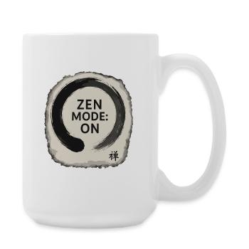 Zen Mode On – Minimalistisches Achtsamkeits Design - Große Tasse 440 ml - Weiß - Rechts